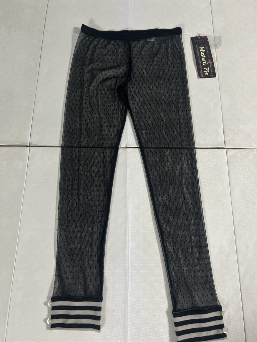 Mustard Pie Size 12 Mesh Leggings New